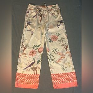 Cozy satin lounge pants.